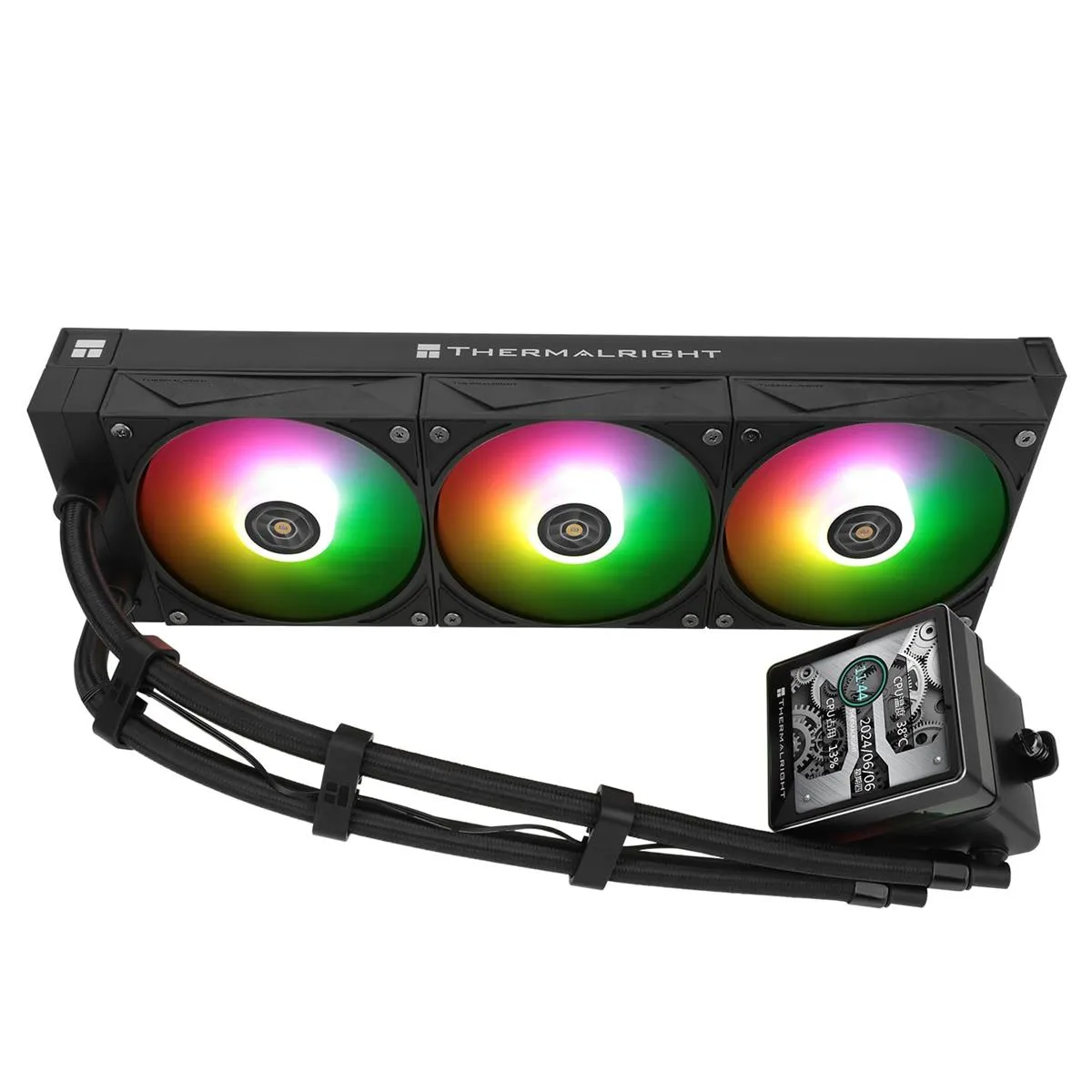 Best Price On Thermalright Grand Vision 360 ARGB Black PC CPU Water Cooler In Pakistan - mbatraders (1)