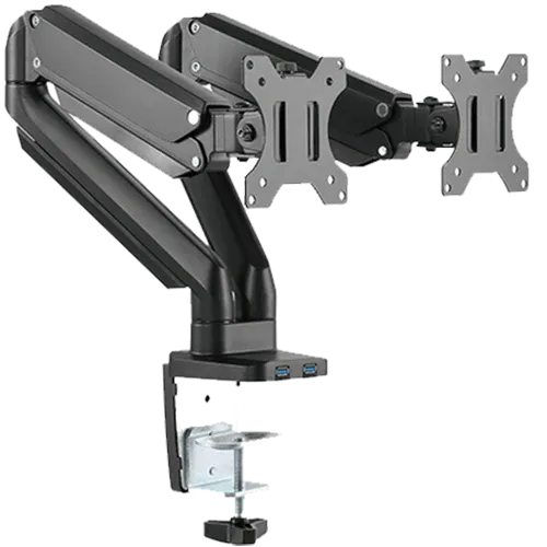 Best Price On Twisted Minds Premium Dual Gas Spring Pole Mounted Monitor Arm In Pakistan - mbatraders (1)