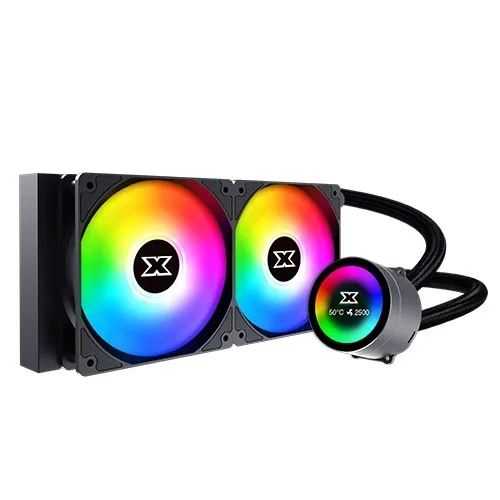 Best Price On Xigmatek FROZR-O 240 ARGB AIO Liquid PC CPU Cooler with OLED Display In Pakistan - mbatraders (1)