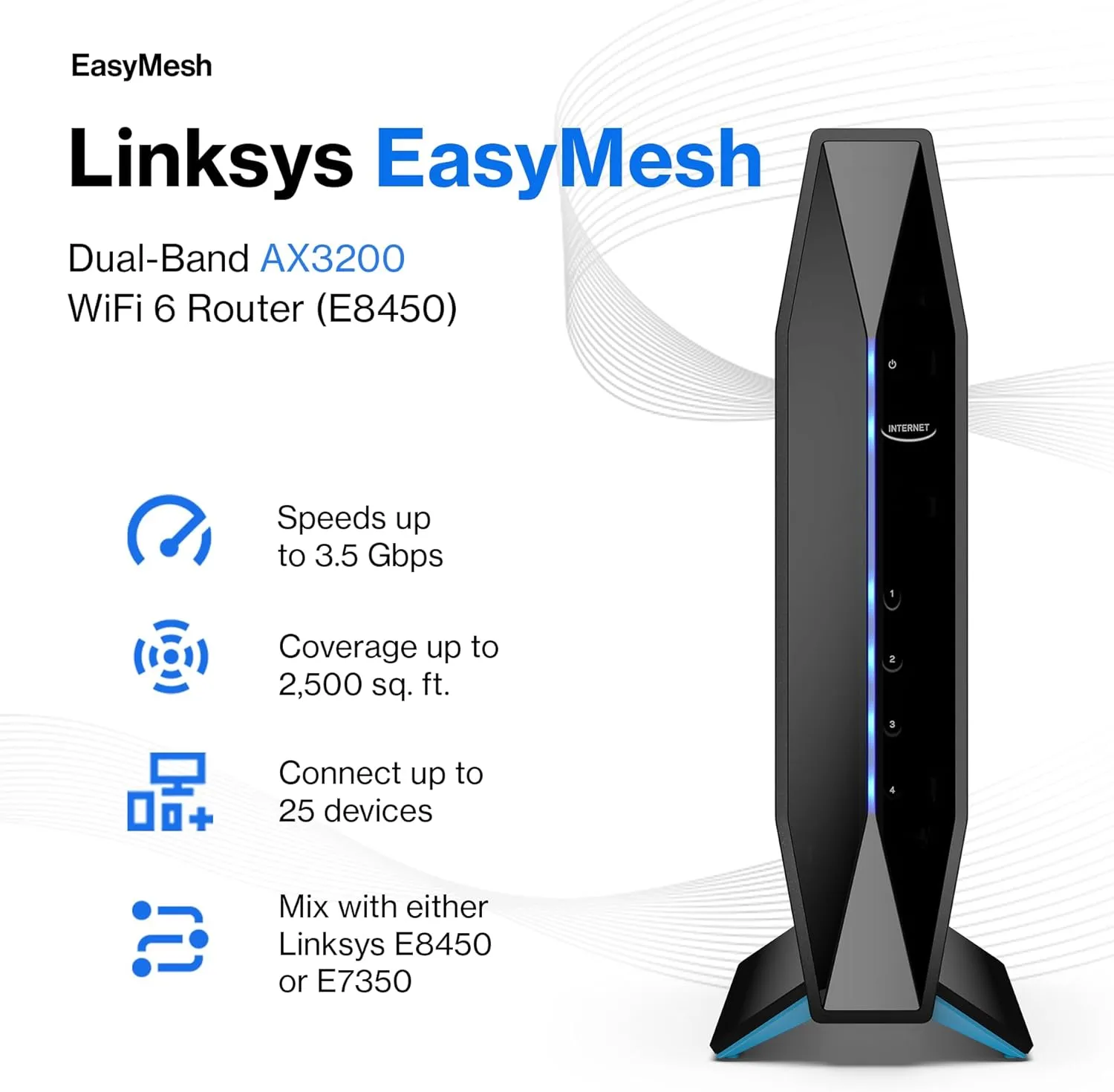 Best Price on Linksys E8450 AX3200 Dual-Band 4 Gigabit Ethernet Ports Wireless WiFi 6 Router In Pakistan - mbatraders (2)