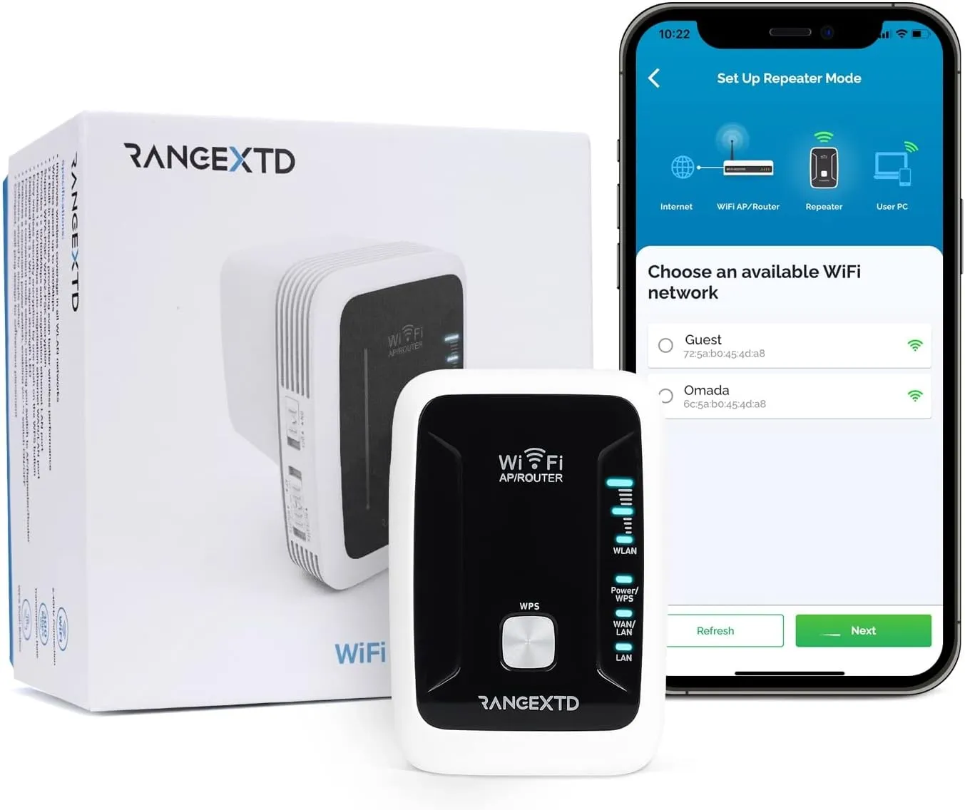 Best Price On RANGEXTD 300Mbps 2.4GHz WiFi Range Extender In Pakistan - mbatraders (1)