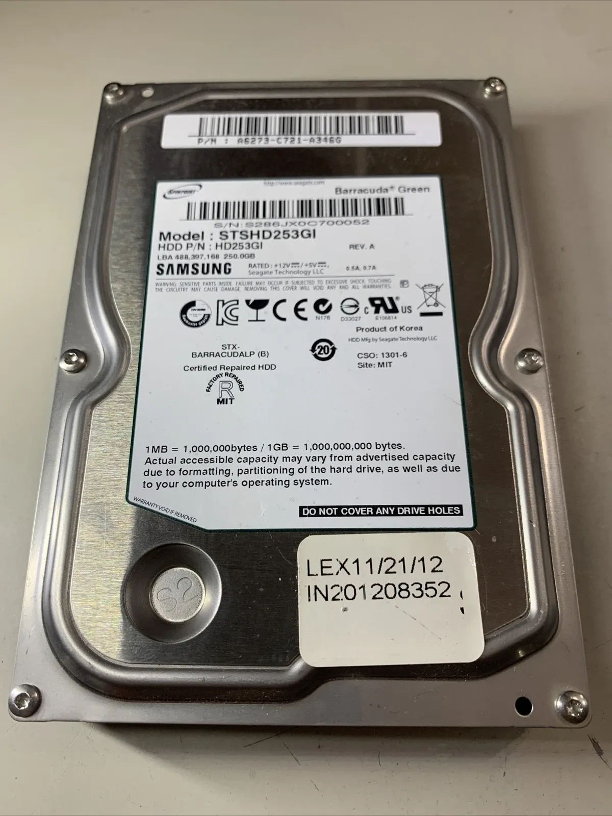 Best Price Samsung 250GB 7200 RPM 3.5 SATA Desktop Hard Disk Drive In Pakistan - mbatraders (1)