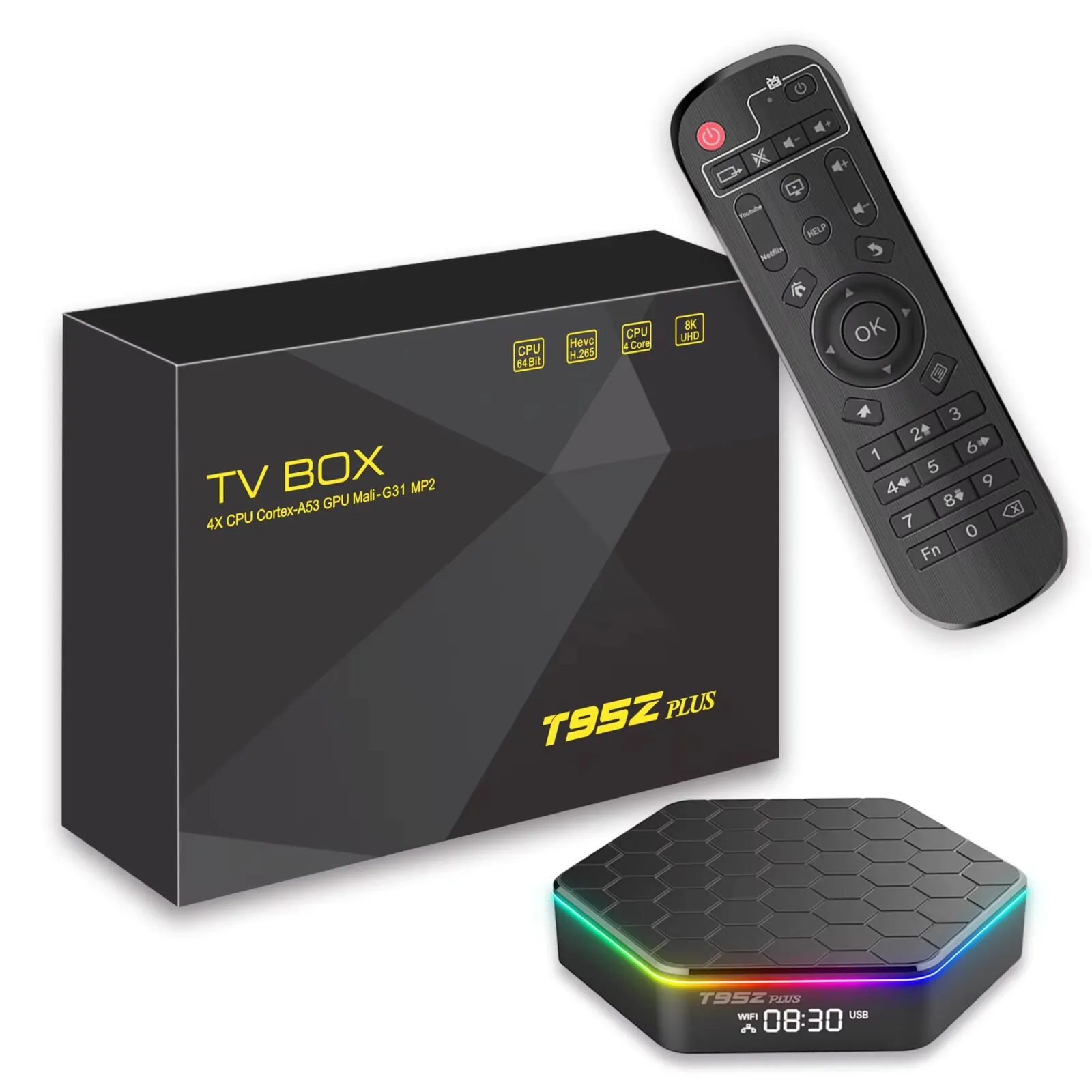 Best Price On T95Z Plus 4GB 32GB 6K H618 Quad Core Smart Android TV Box In Pakistan - mbatraders (1)