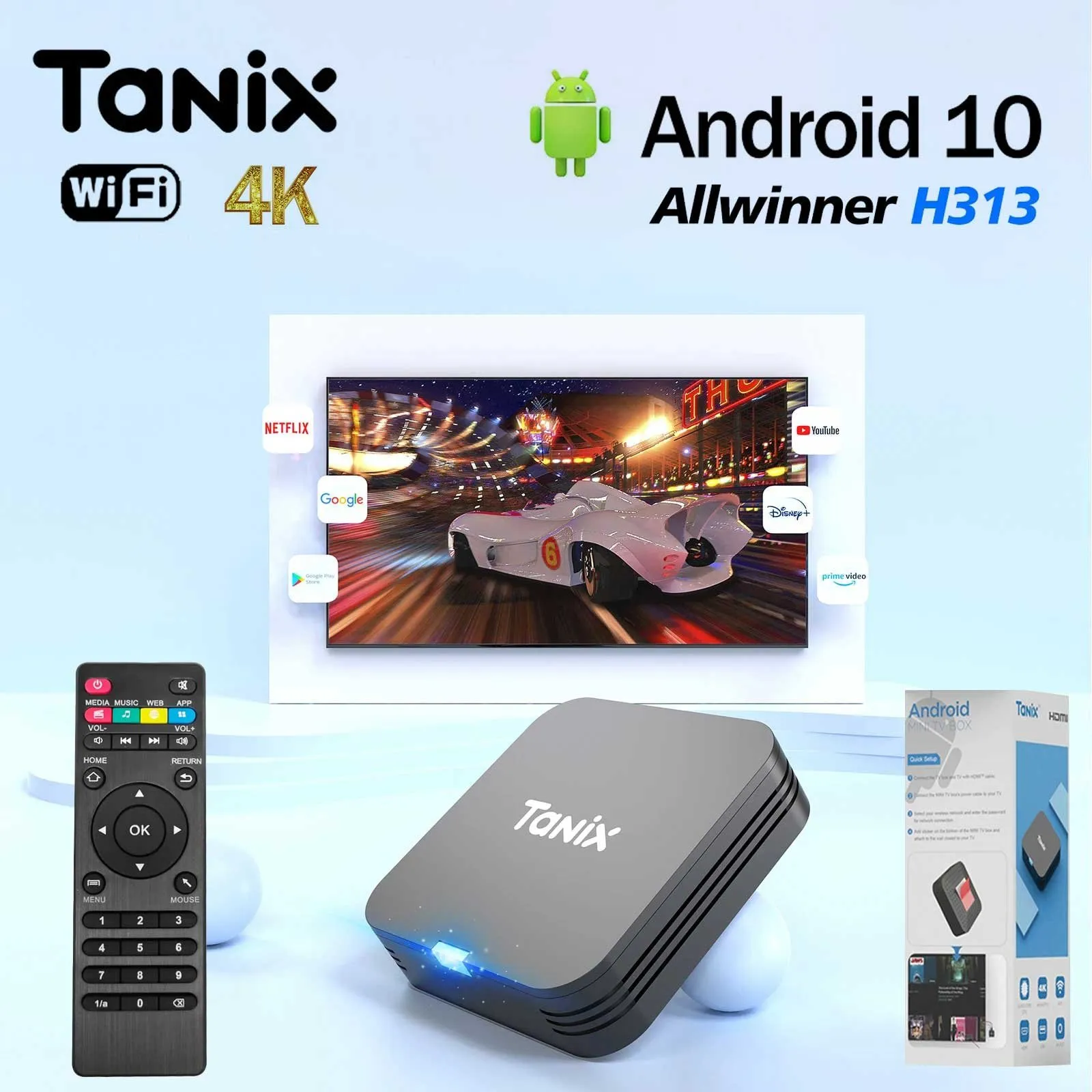 Best Price On Tanix TX1 Super Mini 2GB 16GB Allwinner H313 Android 10.0 Smart TV Box In Pakistan - mbatraders (1)