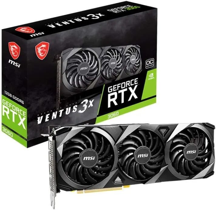 Best Price on MSI Gaming GeForce RTX 3060 12GB GDDR6 192-Bit OC Ventus 3X Graphics Card In Pakistan - mbatraders (1)