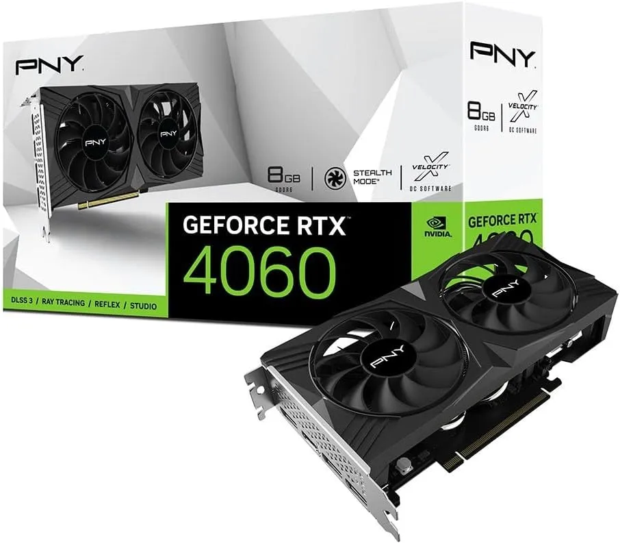 Best Price on PNY GeForce RTX 4060 8GB Verto™ GDDR6 128-bit Dual Fan Graphics Card In Pakistan - mbatraders (1)